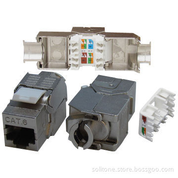 FTP Cat6 Keystone Jack, 180 Degrees, with High-reliability and Superior Performance